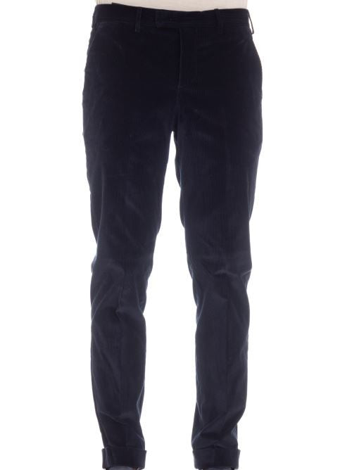 Pt Torino Soft Touch Mille Righe Velvet Master Fit Trousers