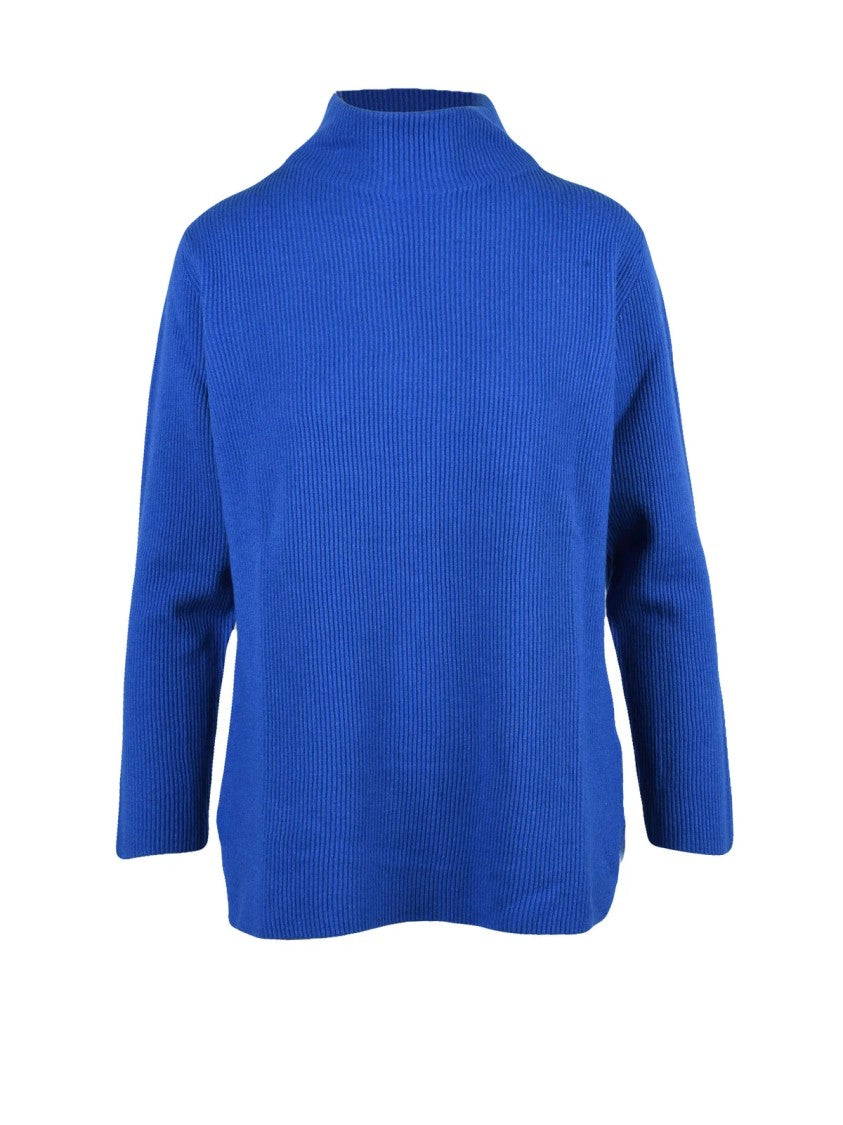 Kangra Ribbed Knit Sweater With Crater Neck Design