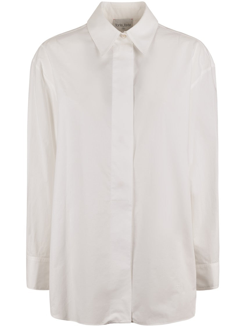 Forte Forte Poplin White Oversized Shirt
