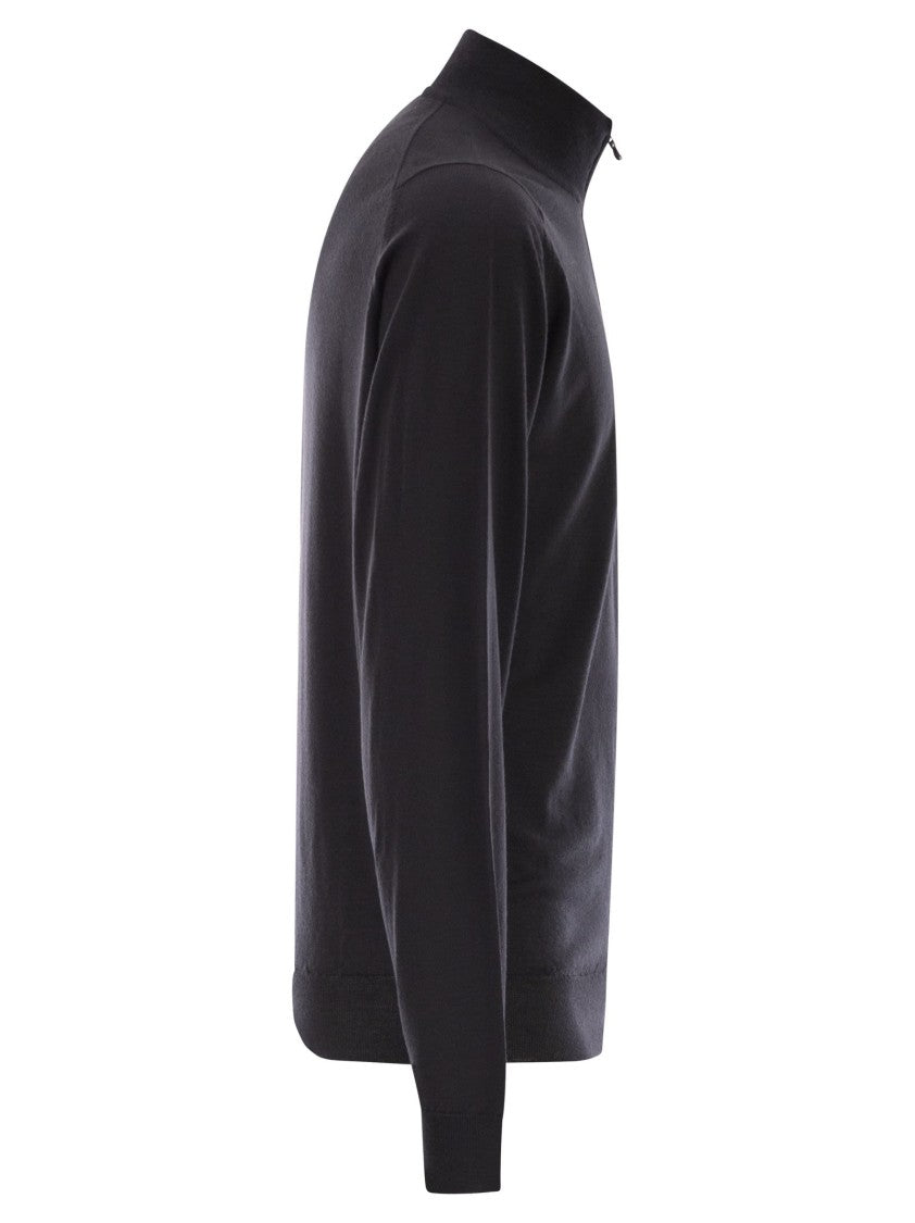 John Smedley Barrow - High-Neck Jumper With Half Zip