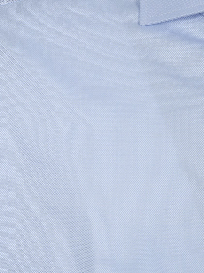 Barba Napoli Long-Sleeve Textured Cotton Shirt