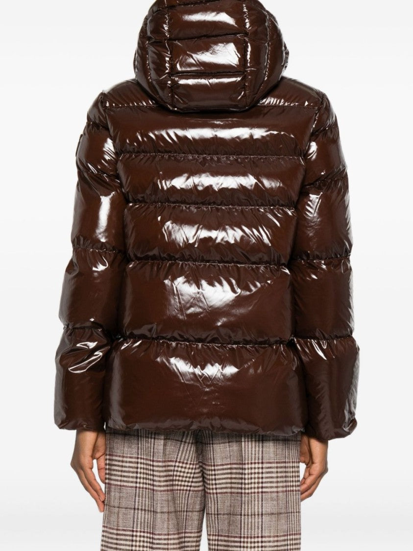 Pinko Glossy Puffer Jacket With Adjustable Hood