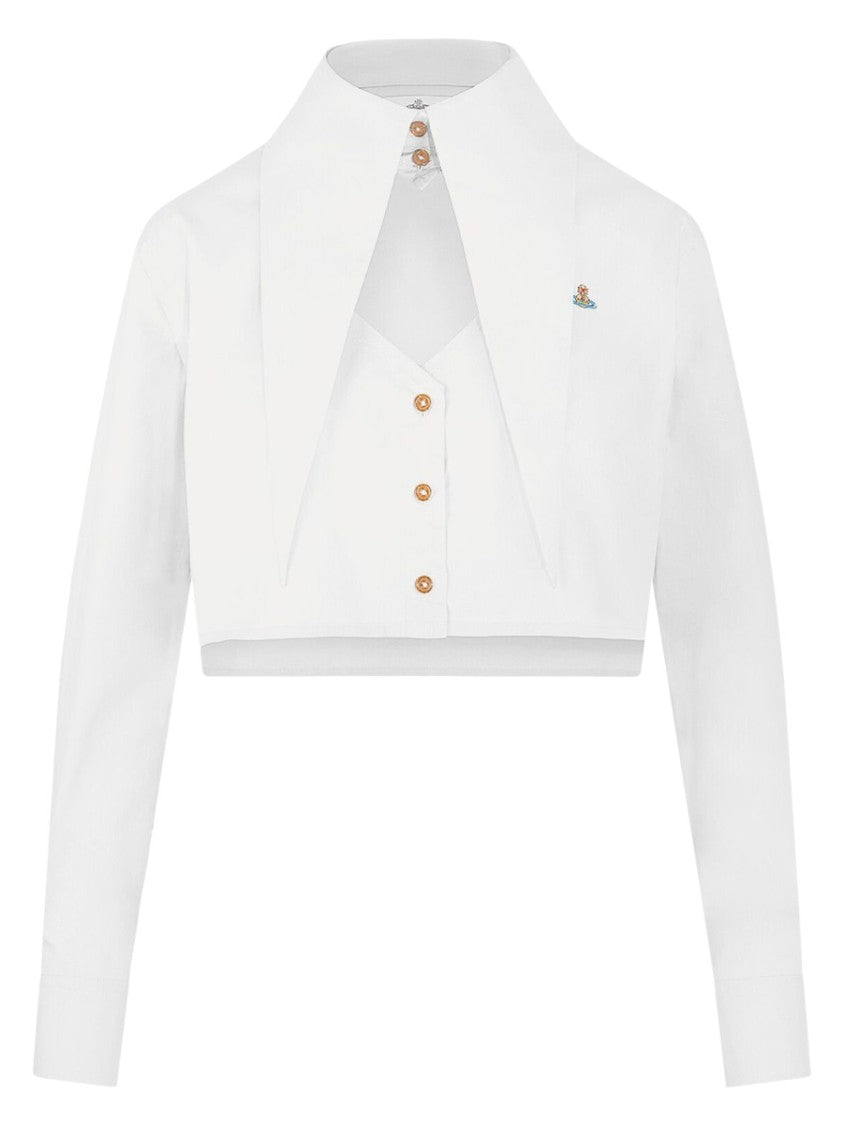 Vivienne Westwood Cut Off Heart Cropped Pointer Shirt