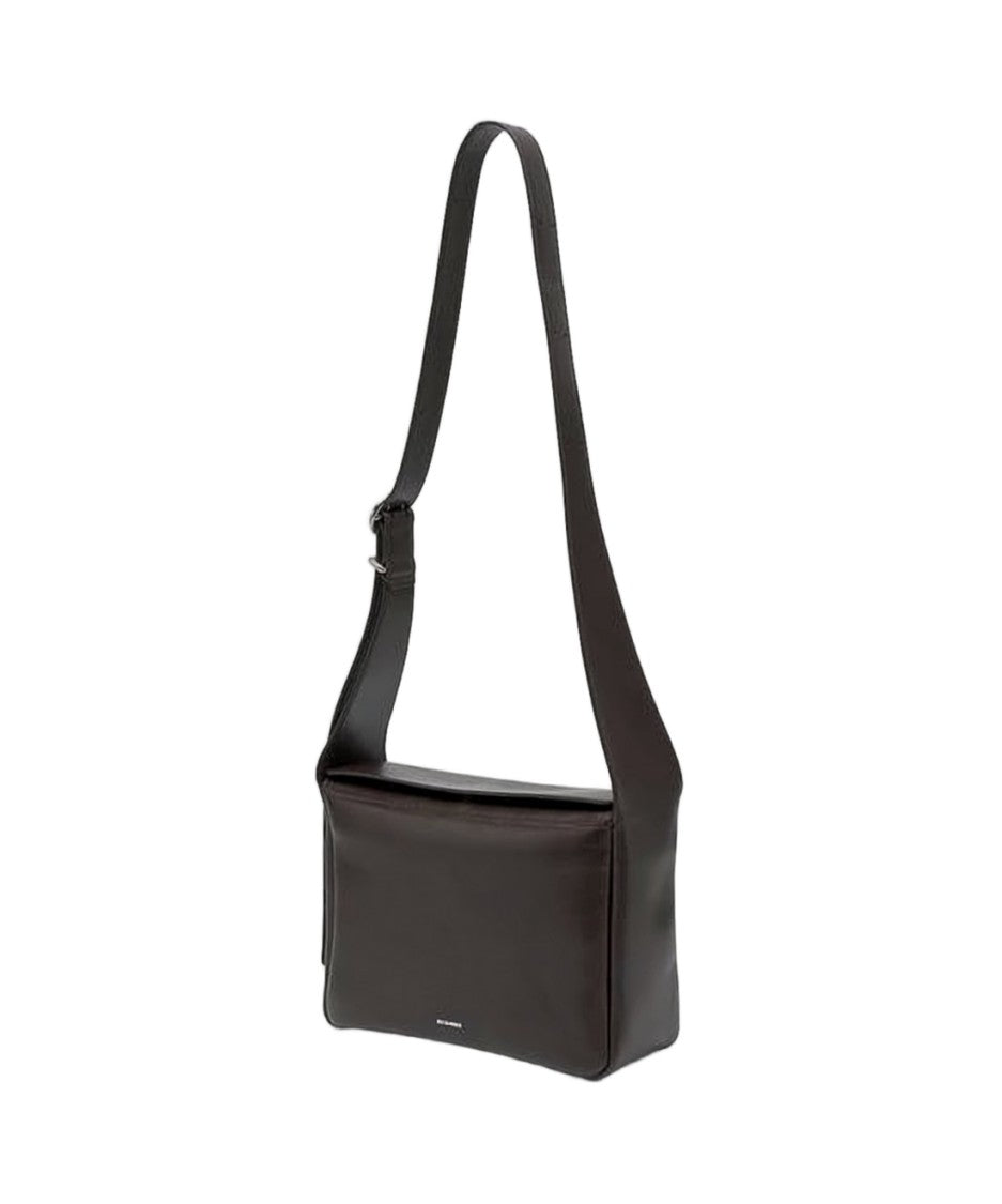 Jil Sander Smooth Polished Rectangular Shoulder Bag