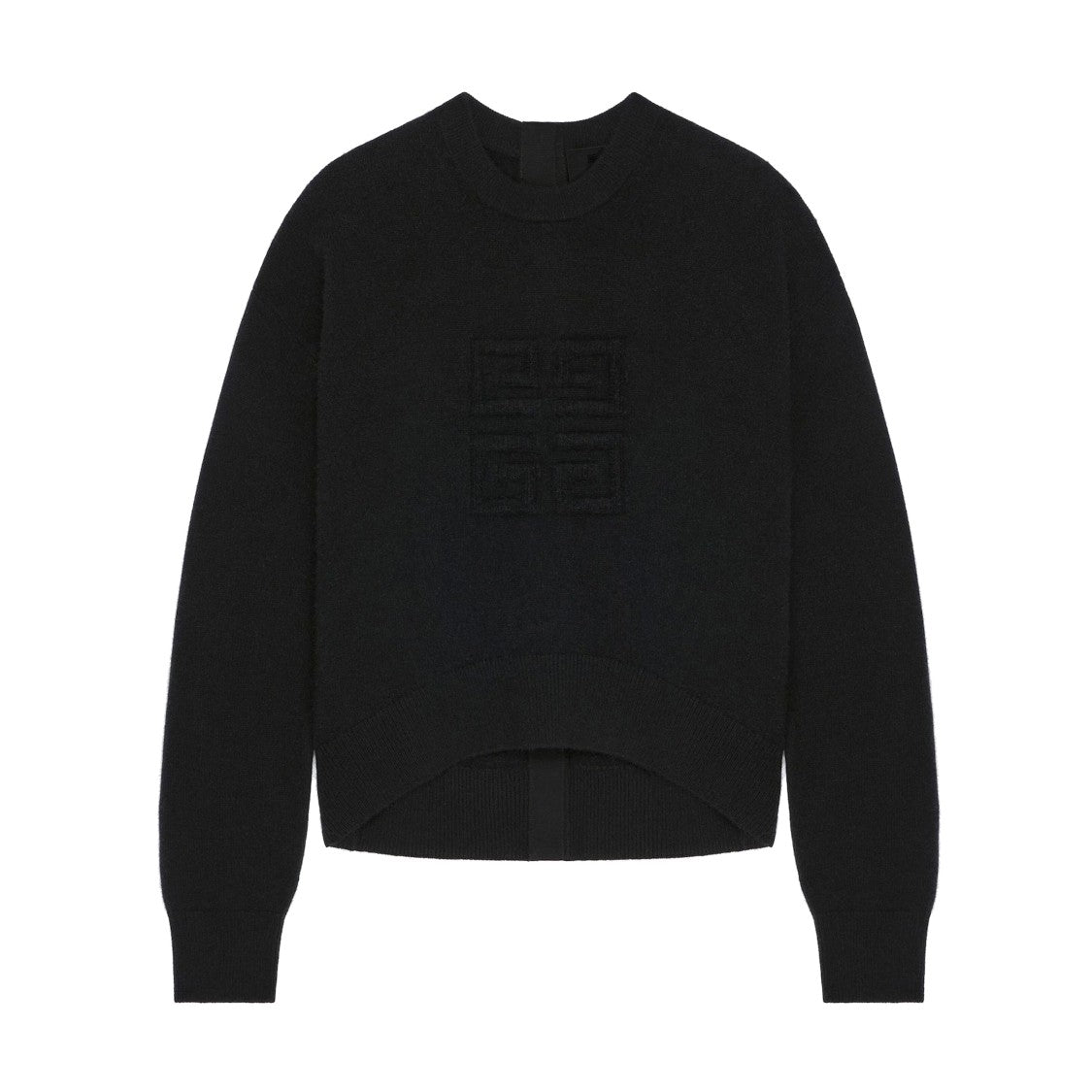 Givenchy Classic Black Sweater With Embossed Logo