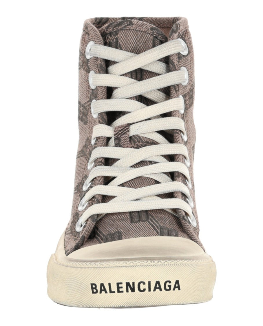 Balenciaga Paris Bb Monogram High-Top Sneakers