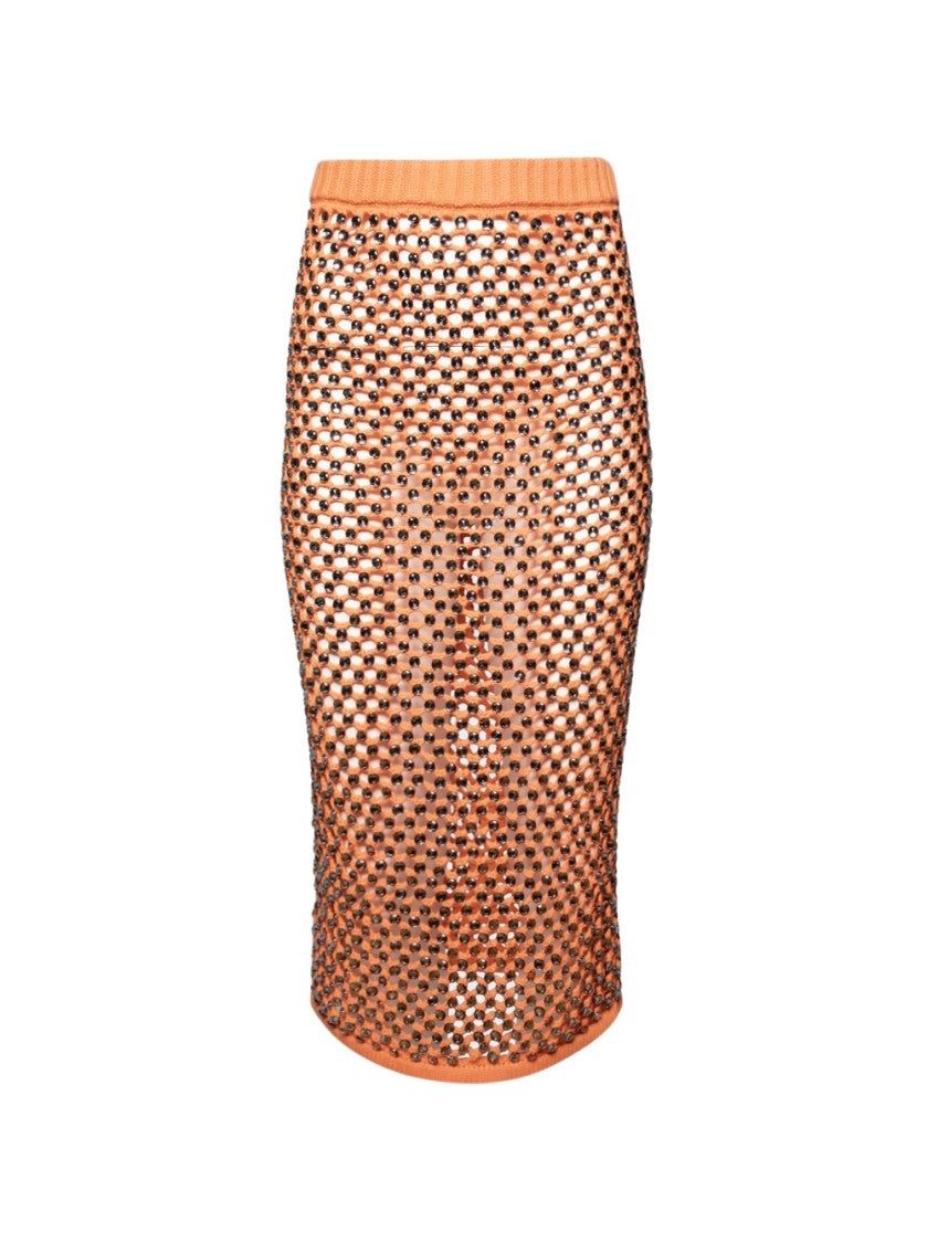 Diotima Spice Skirt In Crystal Mesh