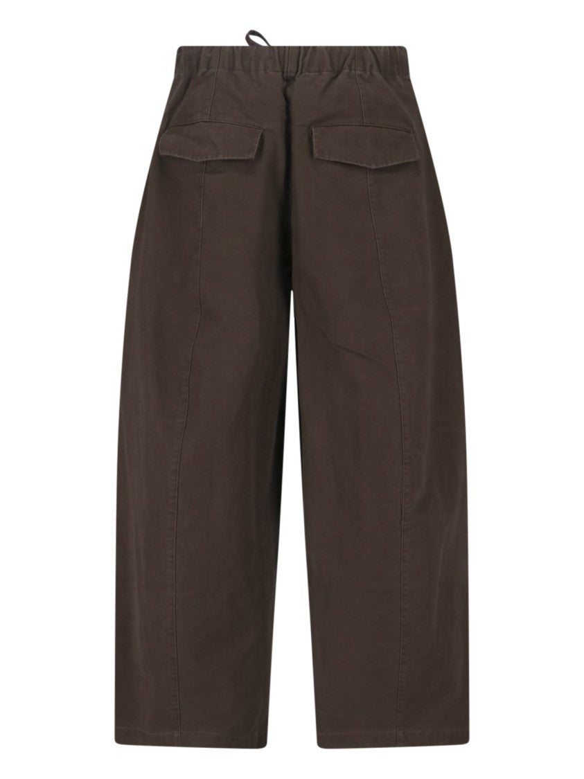 Entire Studios Brown Loft Wide-Leg Cotton Pants
