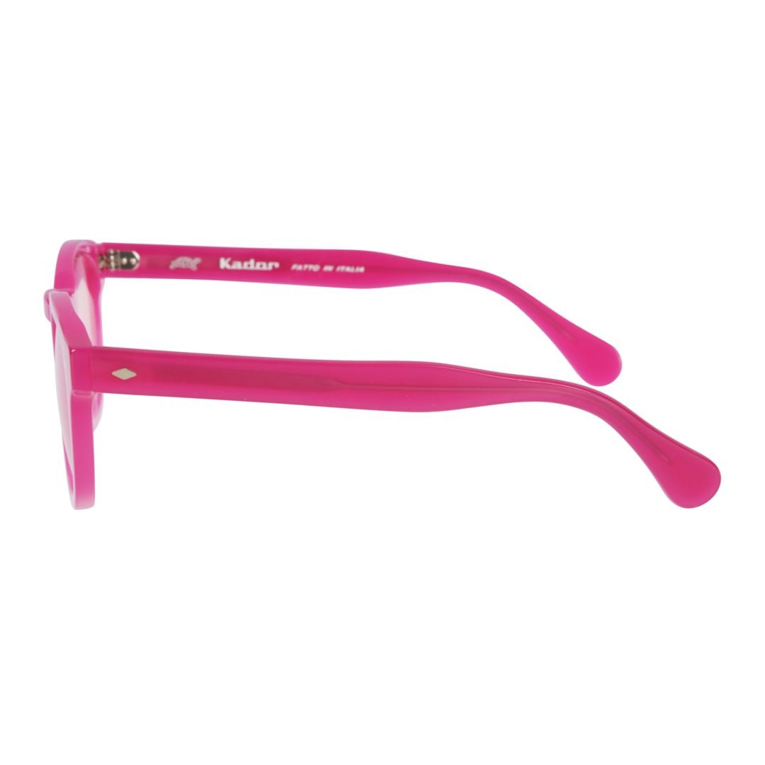 Kador Pink Woody Cal 49 Translucent Square Sunglasses