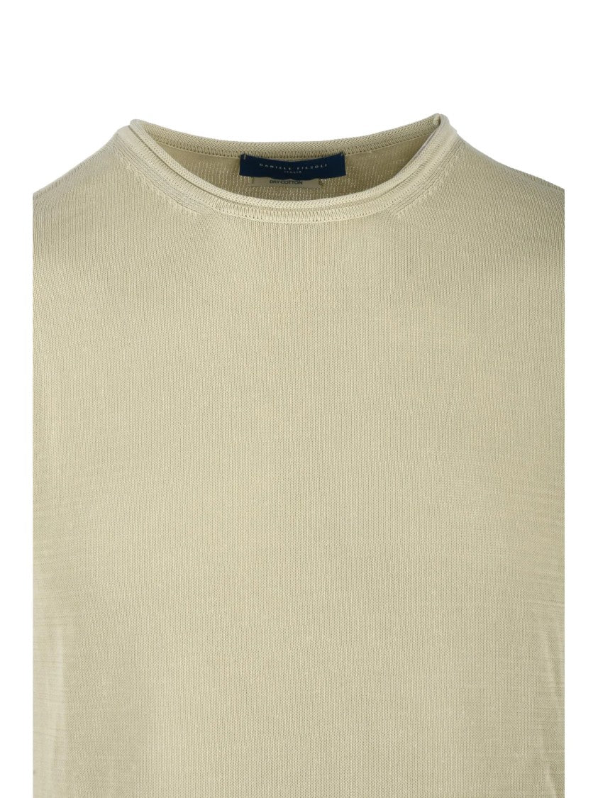 Daniele Fiesoli Beige Minimalist Cotton Sweater