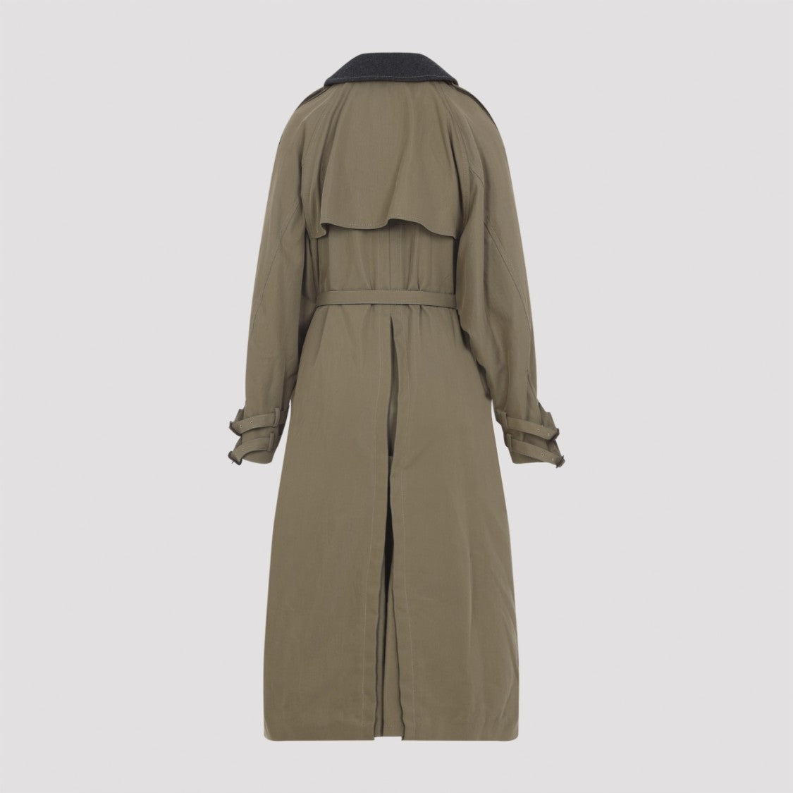 Carven Brown Ochre Ca307 Trench Coat