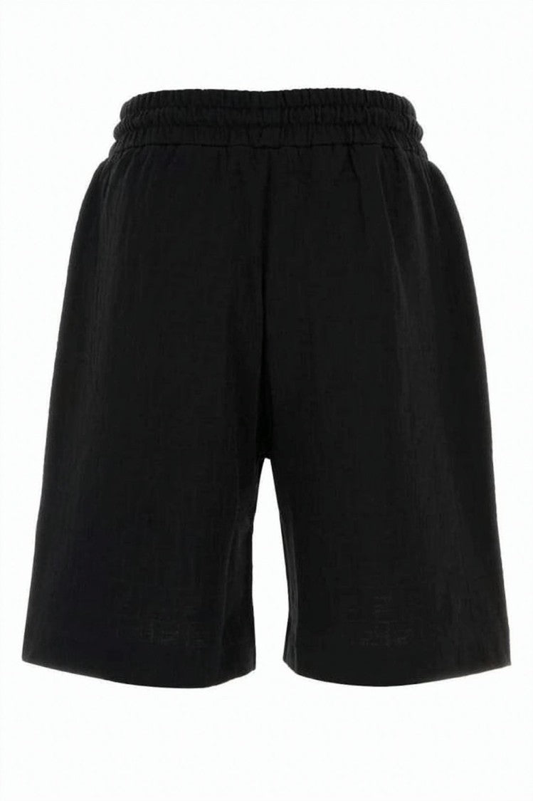 Fendi Relaxed Fit Black Shorts With Adjustable Drawstrings