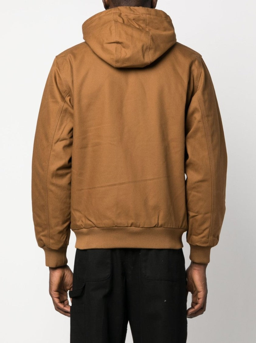 Carhartt Wip Brown Hooded Canvas Jacket