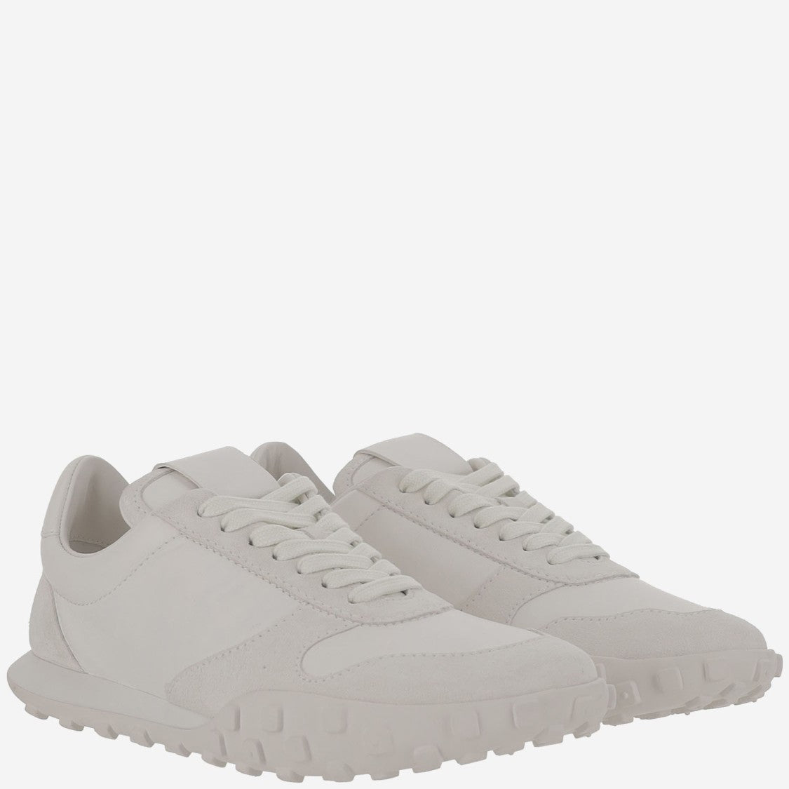 Jil Sander Satin-Effect Nylon Sneakers With Suede Trim And Rubber Sole