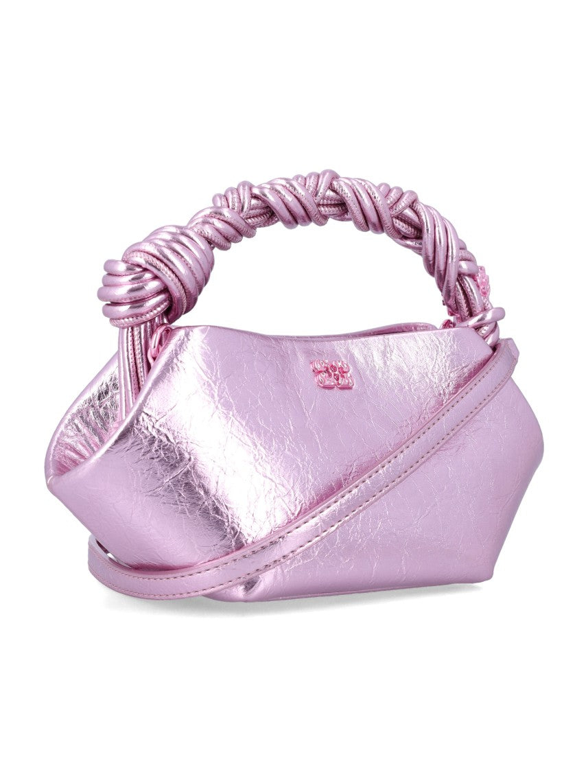 Ganni Mini Bou Crushed Metallic Bag