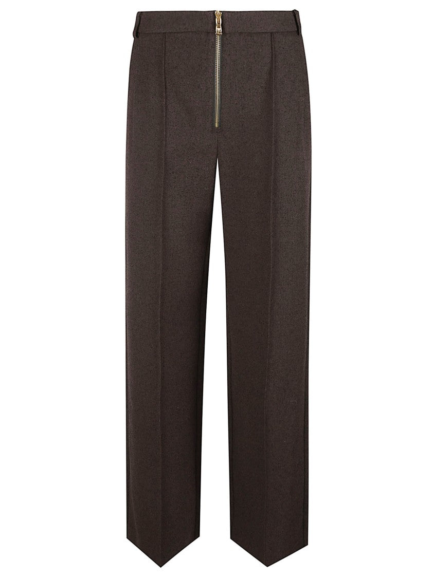 Patrizia Pepe High-Waisted Structured Cotton-Blend Wide-Leg Pants
