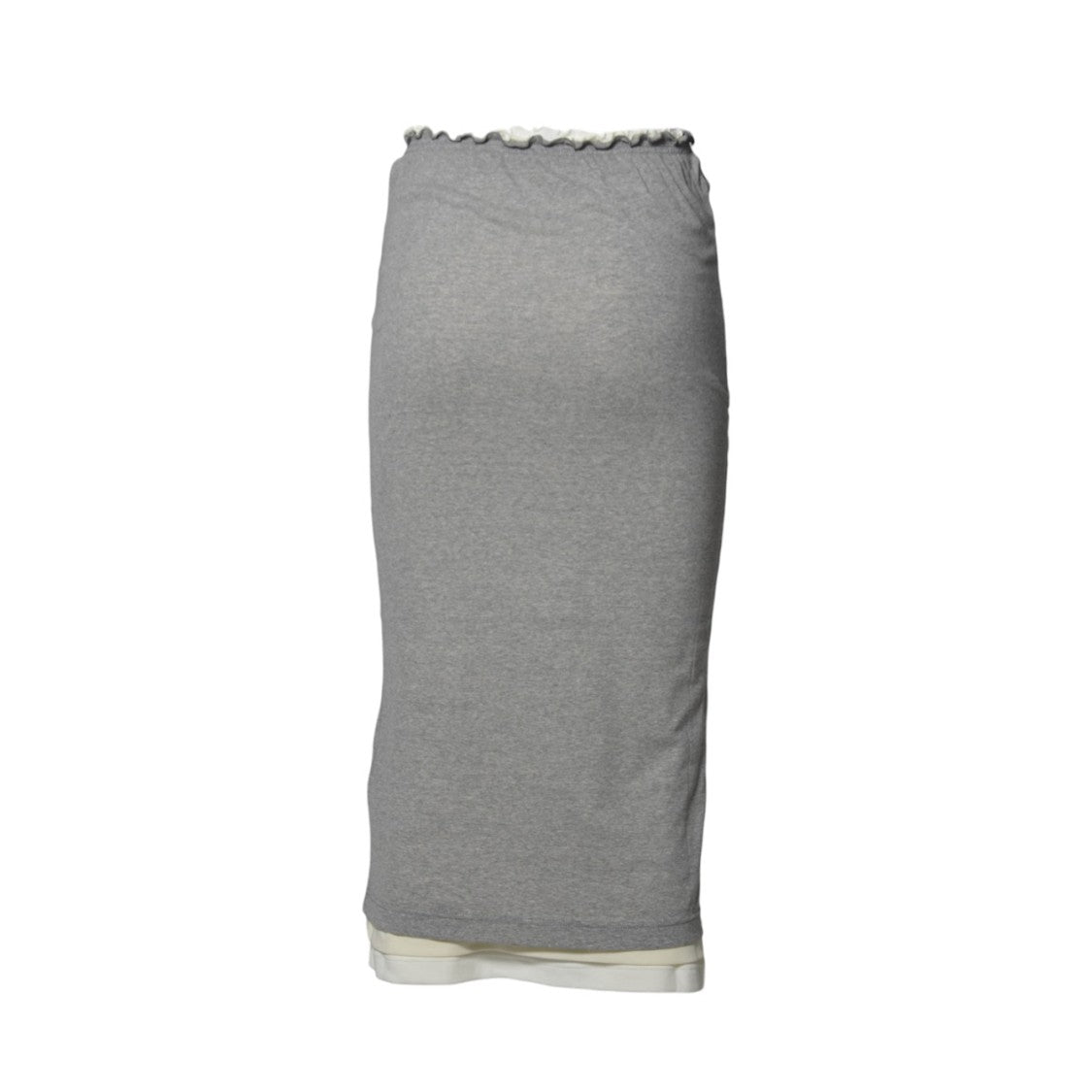Jil Sander Three Layer Cotton Skirt Grey