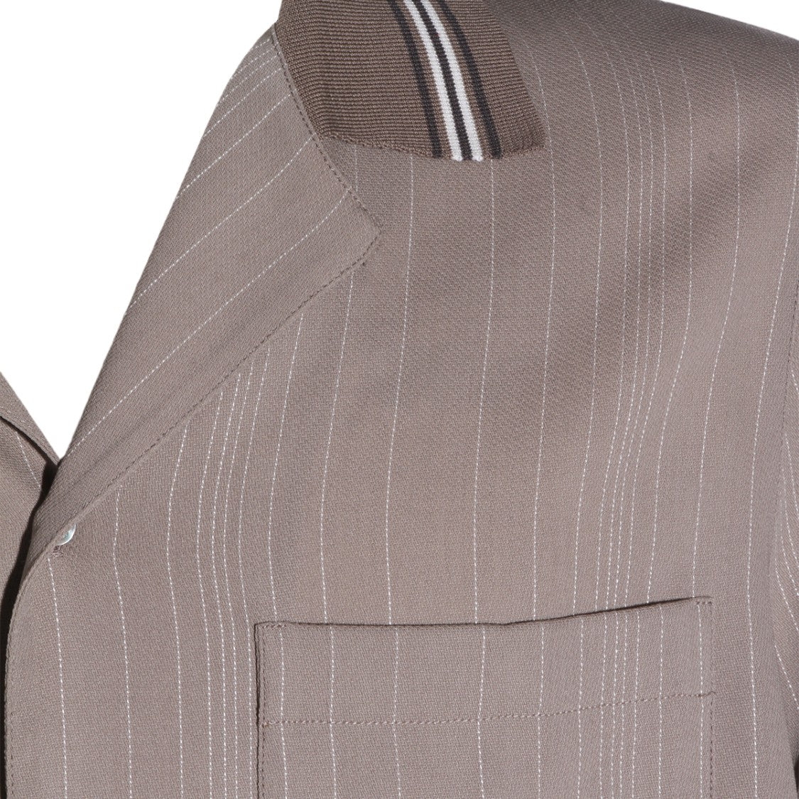 Golden Goose Short-Sleeve Shirt With Vertical Pinstripe