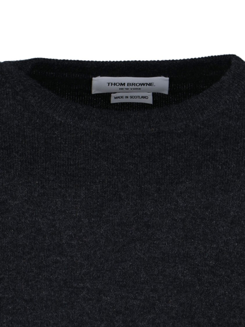 Thom Browne 'Loopback 4-Bar' Knit Top – Black