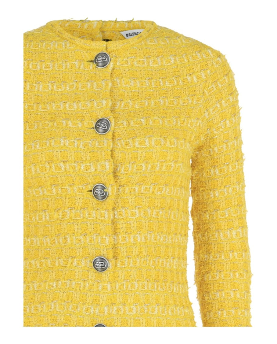 Balenciaga Reversible Tweed Knit Midi Dress