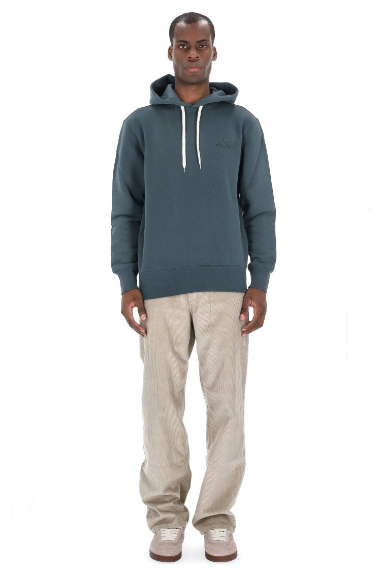 Autry Muted Blue-Green Hooded Sweatshirt With Embroidered Logo