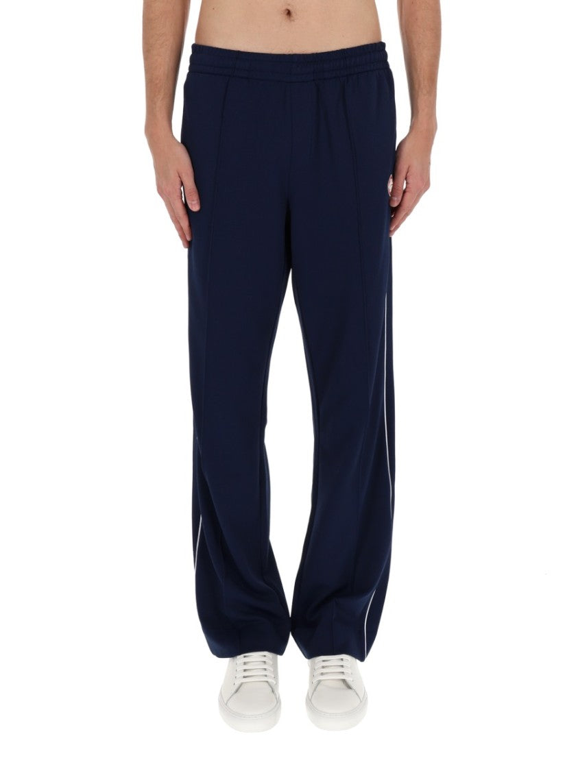 Casablanca Piquet Navy Relaxed White Piping Pants Sweatpants
