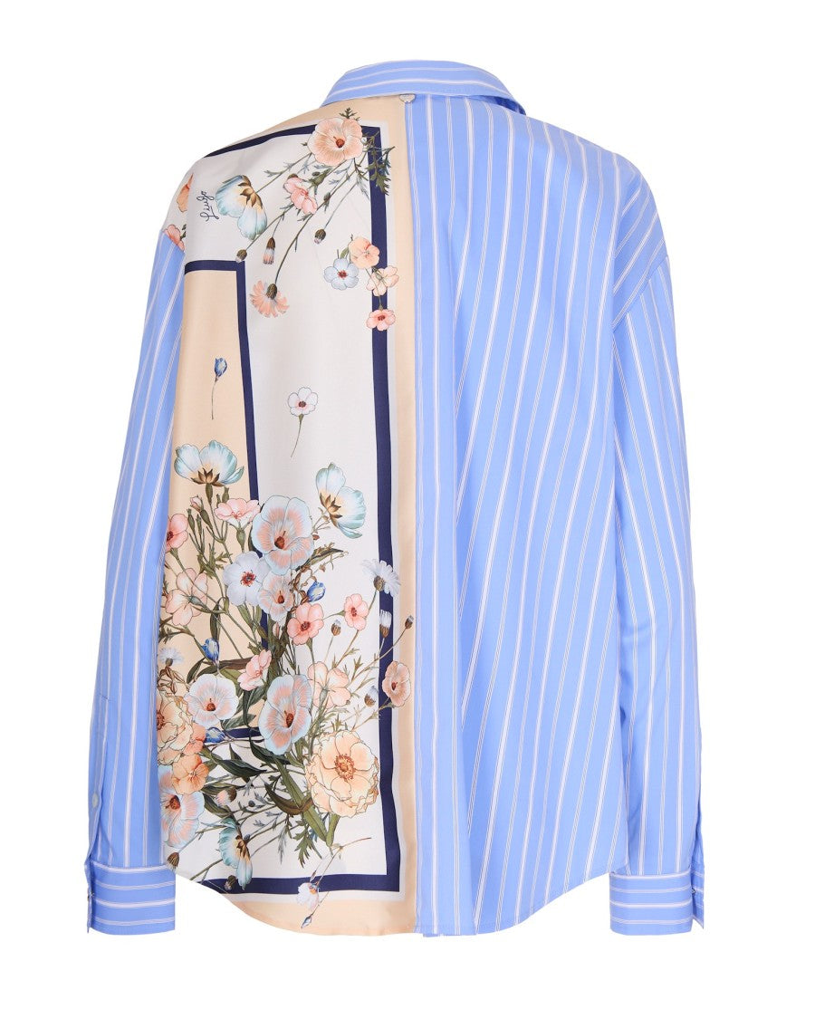 Liu Jo Striped Shirt With Floral Insert