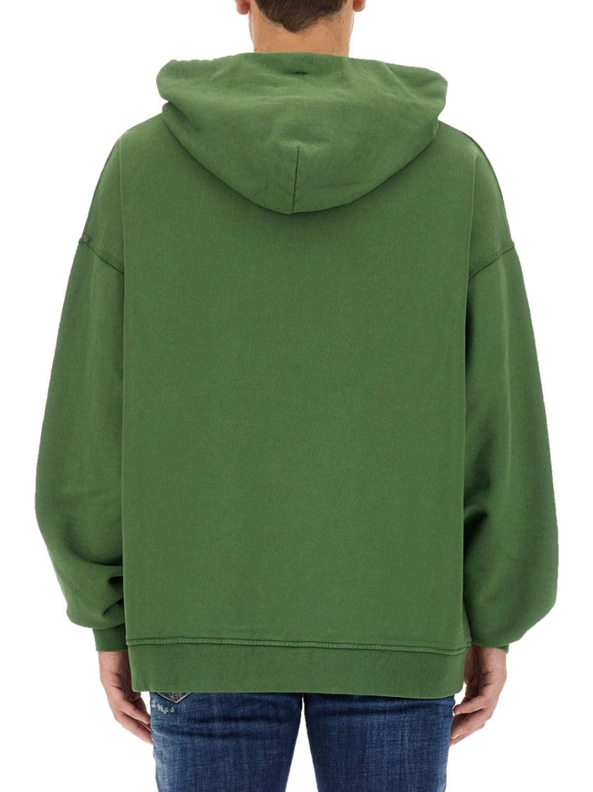Dsquared2 Oversized Green Sweatshirt