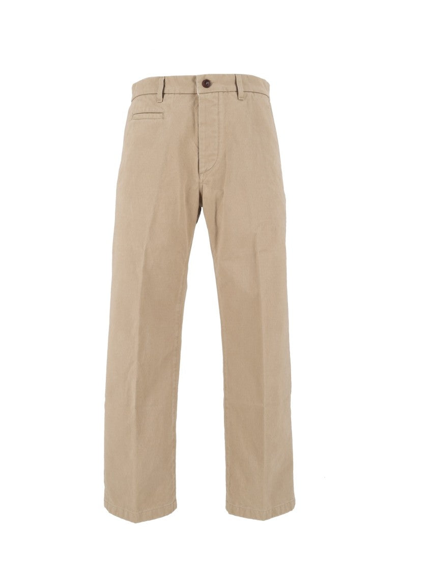 Tela Genova Renzo Coffee Heritage Gabardine Chino Pants
