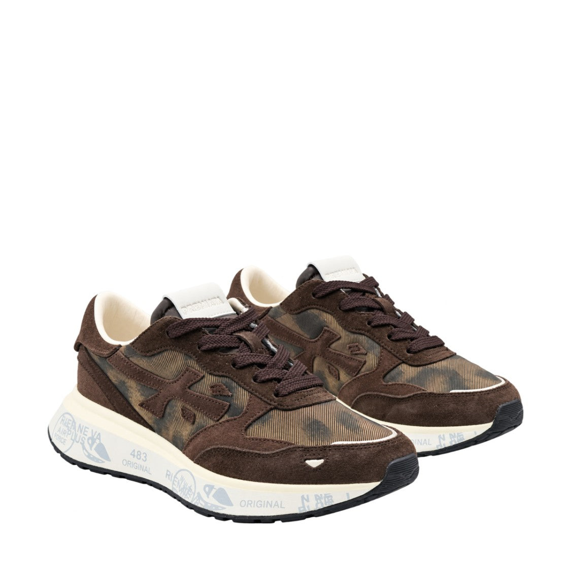 Premiata Camouflage Chunky Sole Platform Sneakers