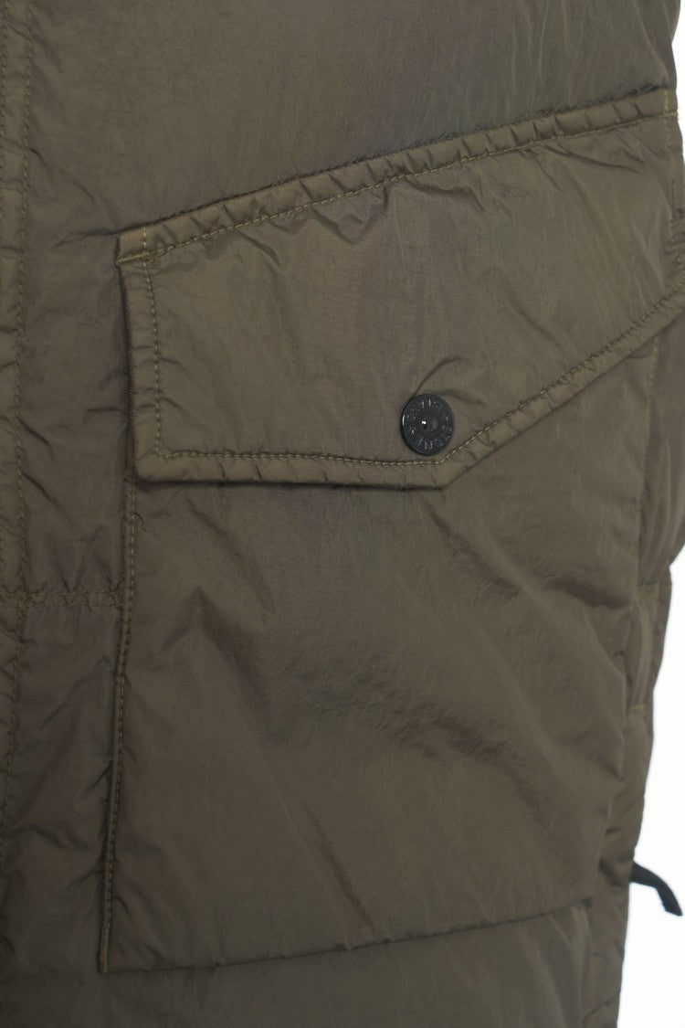 Stone Island Quilted Puffer Vest With High Collar