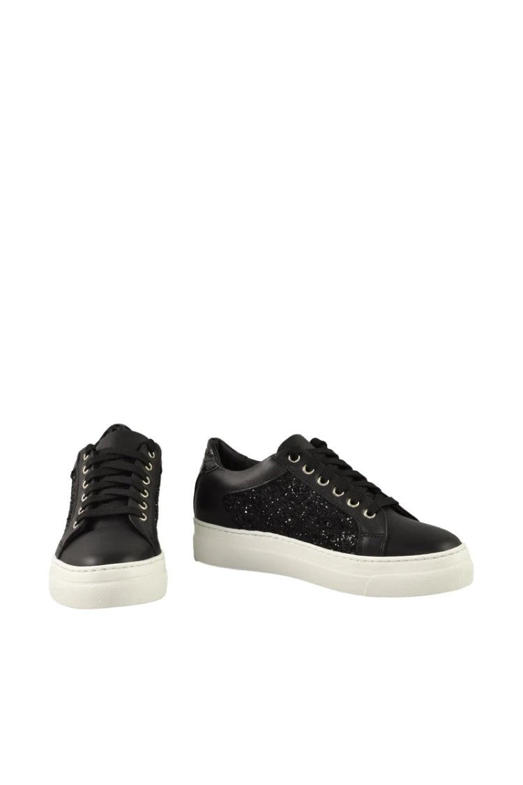 Twelve Style Division Leather/Polyurethane Sneakers - Black