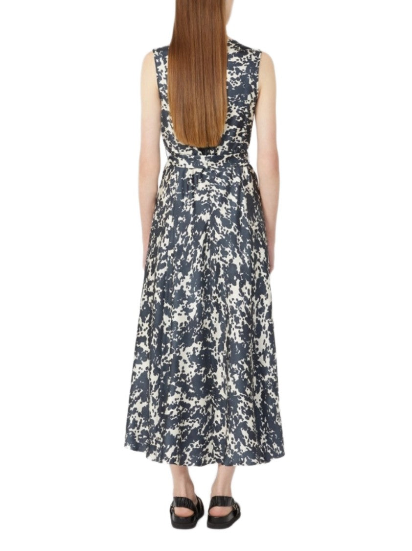 Max Mara Printed Pure Seta Twill Dress