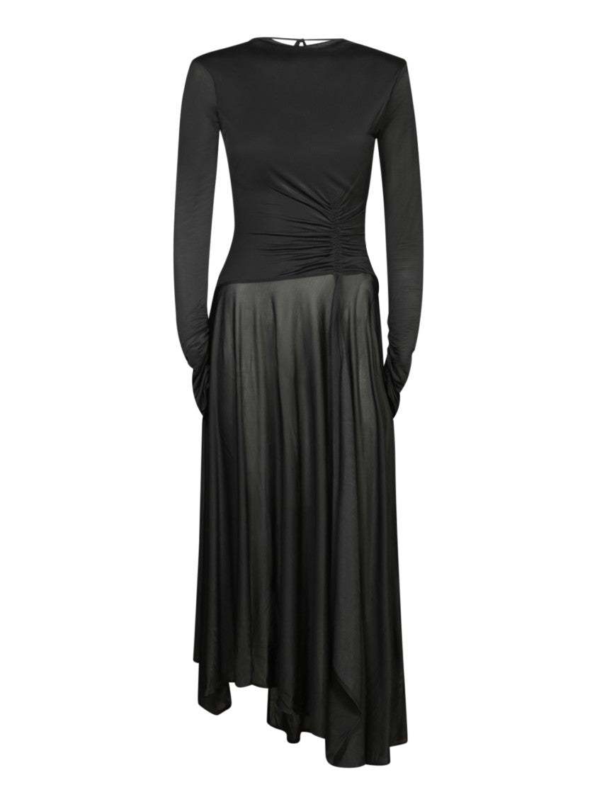 Acne Studios Black Long-Sleeve Black Jersey Dress