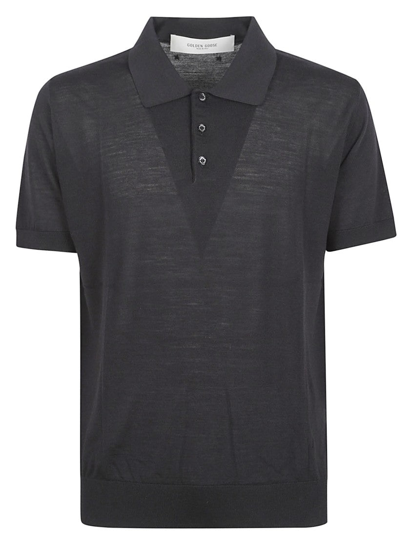 Golden Goose Fine Knit Polo Shirt