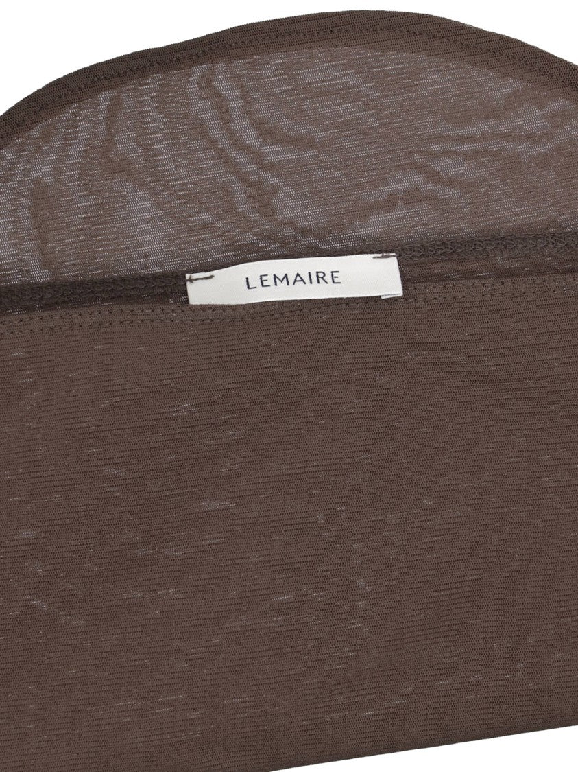 Lemaire Brown Layered Rear Bow Long-Sleeve Blouse