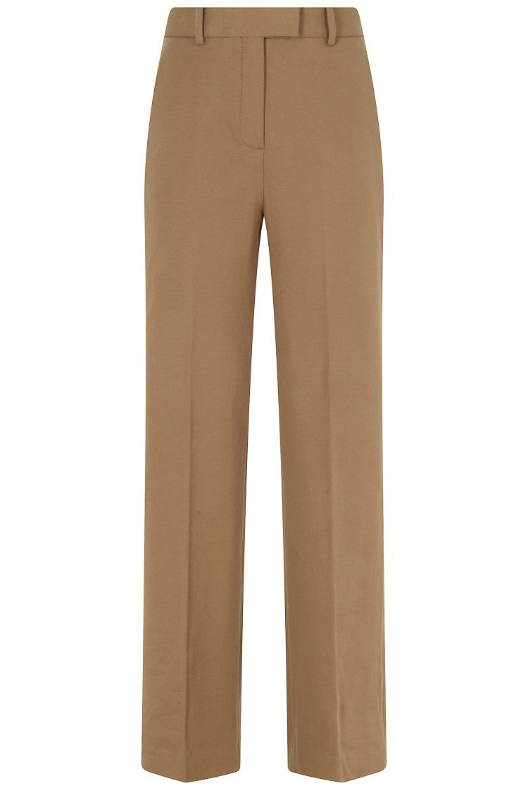 Circolo 1901 Beige Straight Leg Pants With Functional Pockets