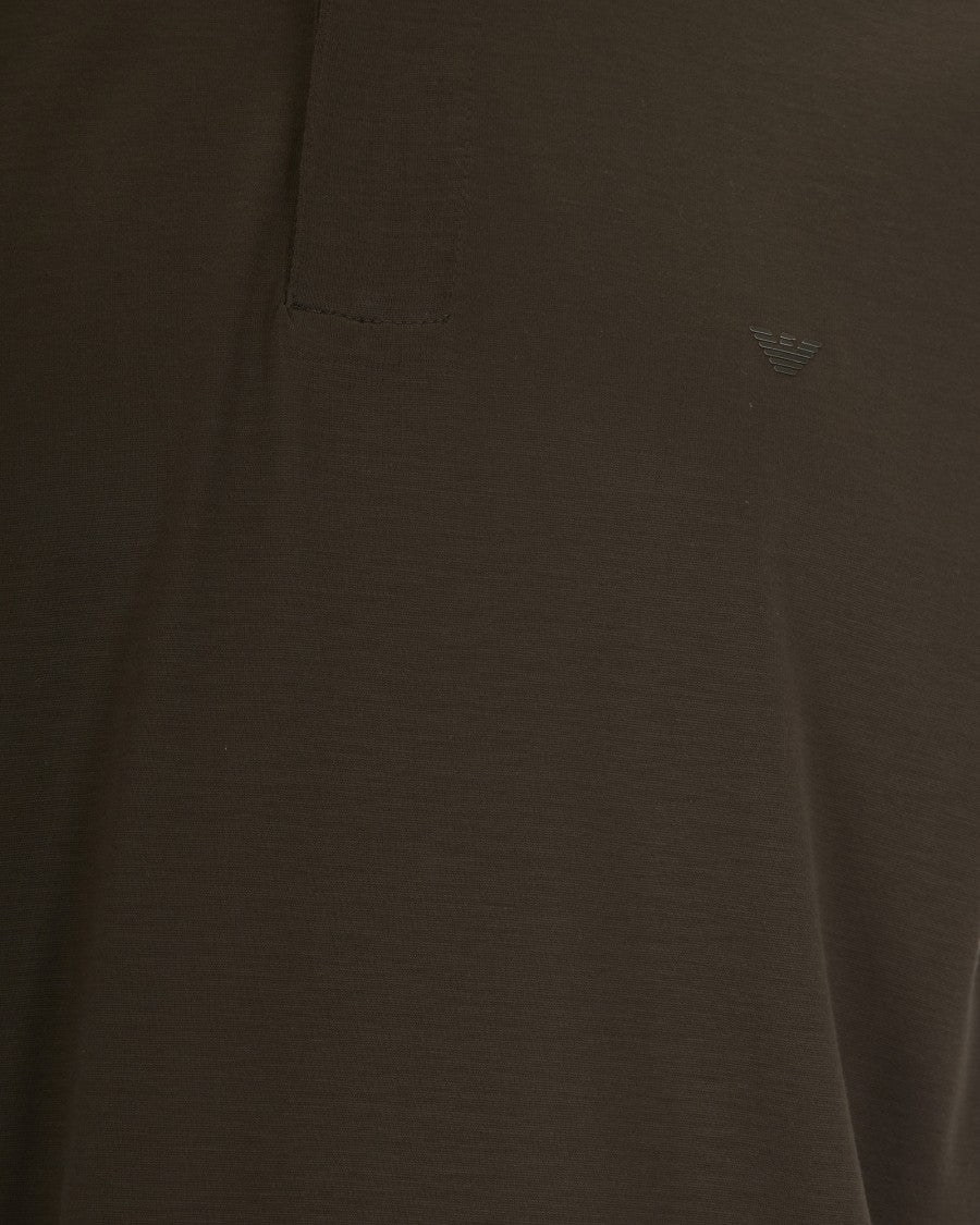 Emporio Armani Travel Essential Polo Shirt In Forest Night