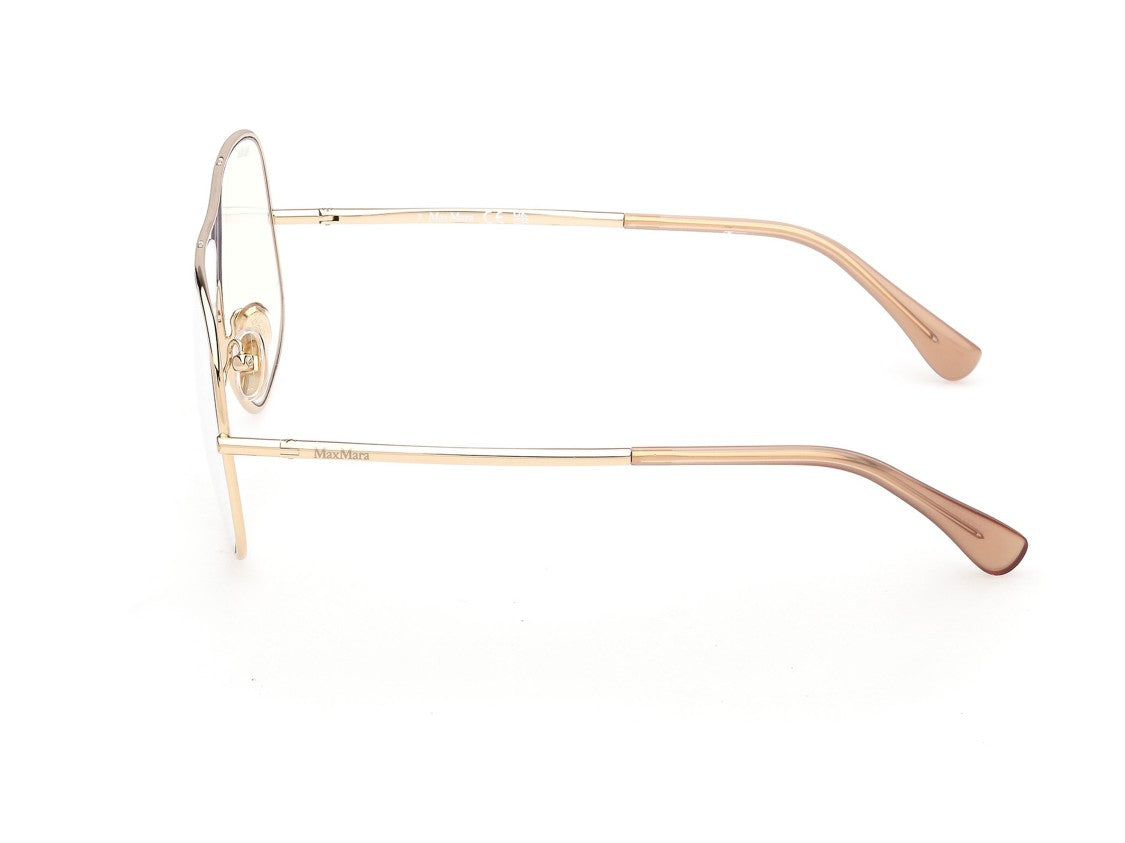 Max Mara Gold Mm5222-B Geometric Aviator Double Bridge Sunglasses
