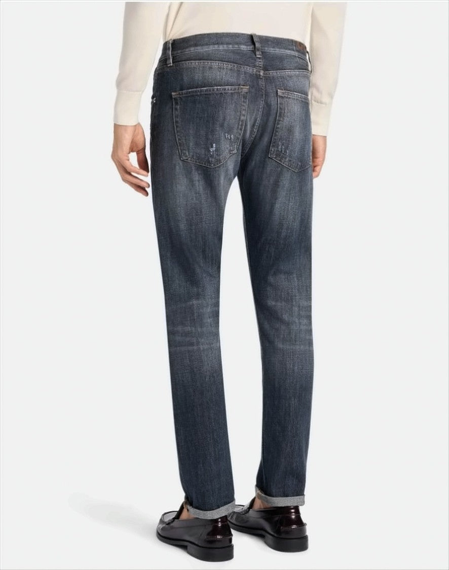 Dondup Dark Vintage Wash Distressed Jeans