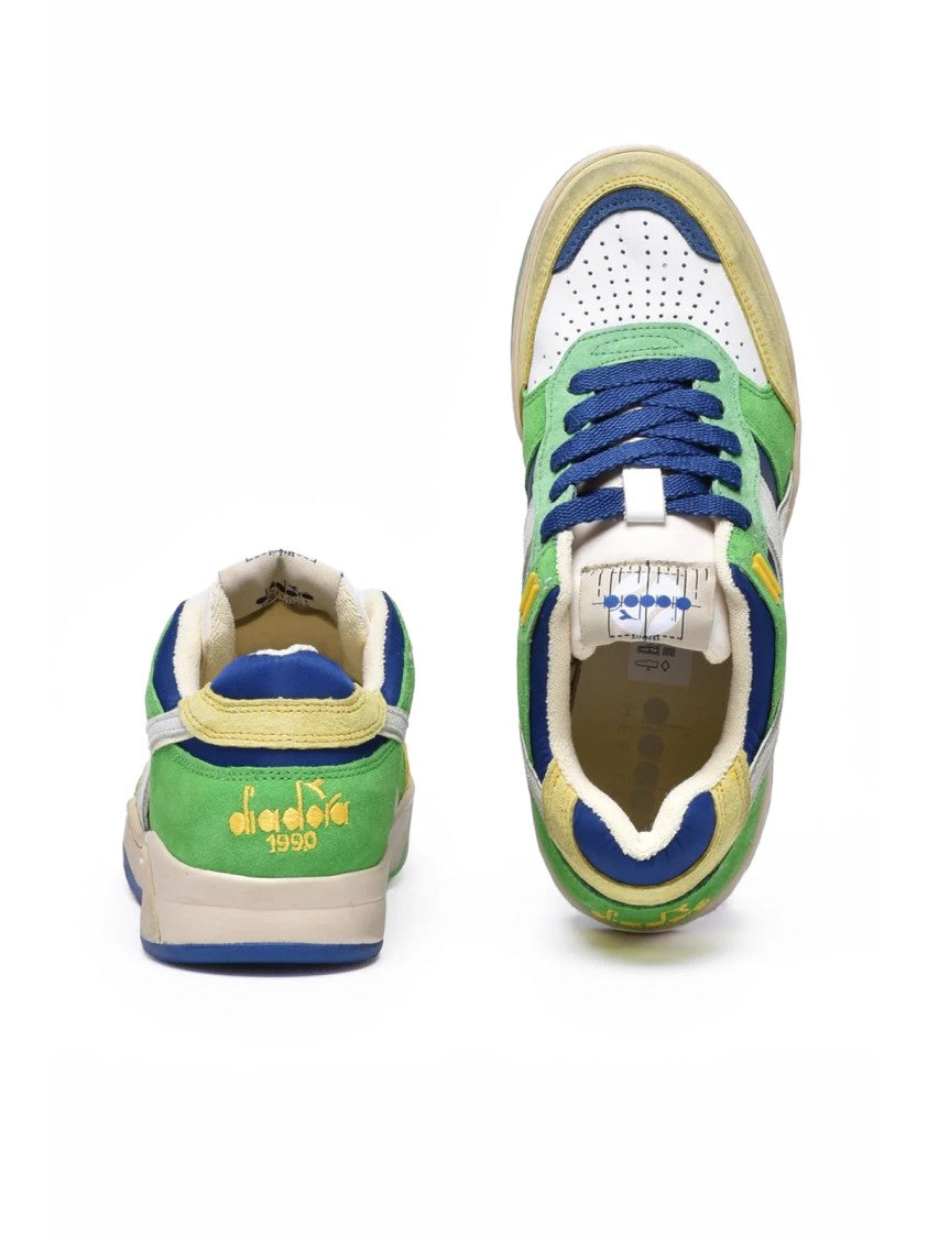 Diadora Heritage Green Leather Polyester B.560 Sneakers