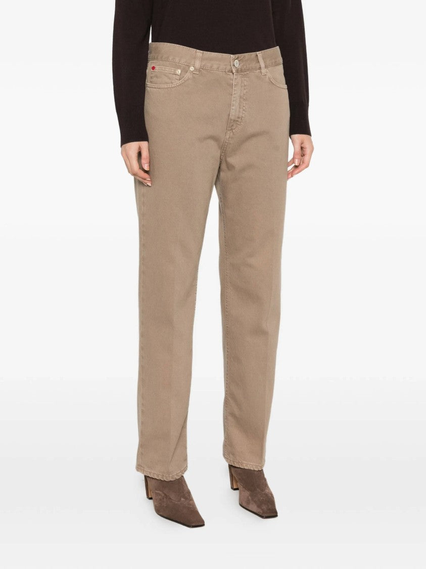 Seafarer Brown Moby Five-Pocket Straight-Leg Pants