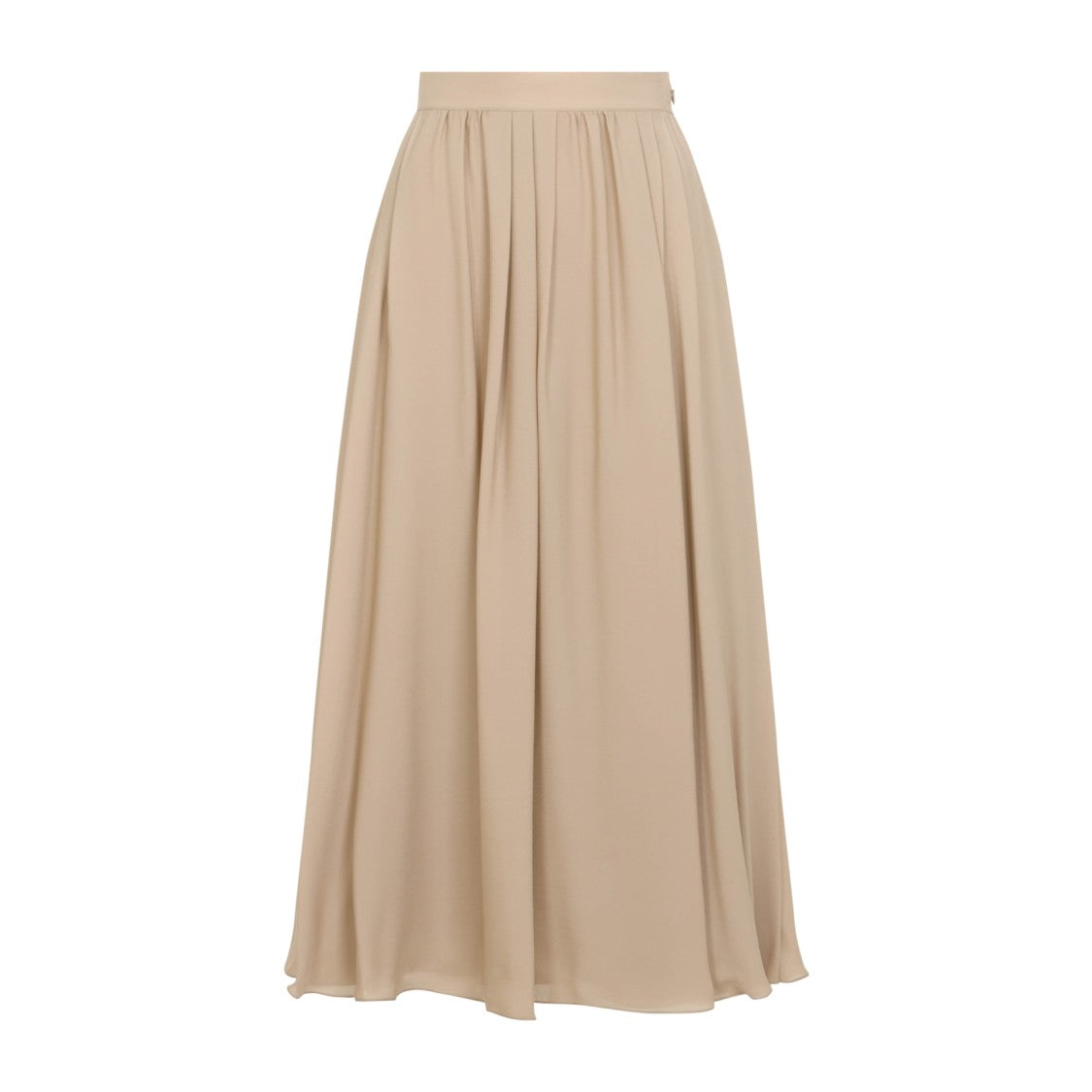 Polo Ralph Lauren Nude/Neutral Flowing Mulberry Silk Skirt