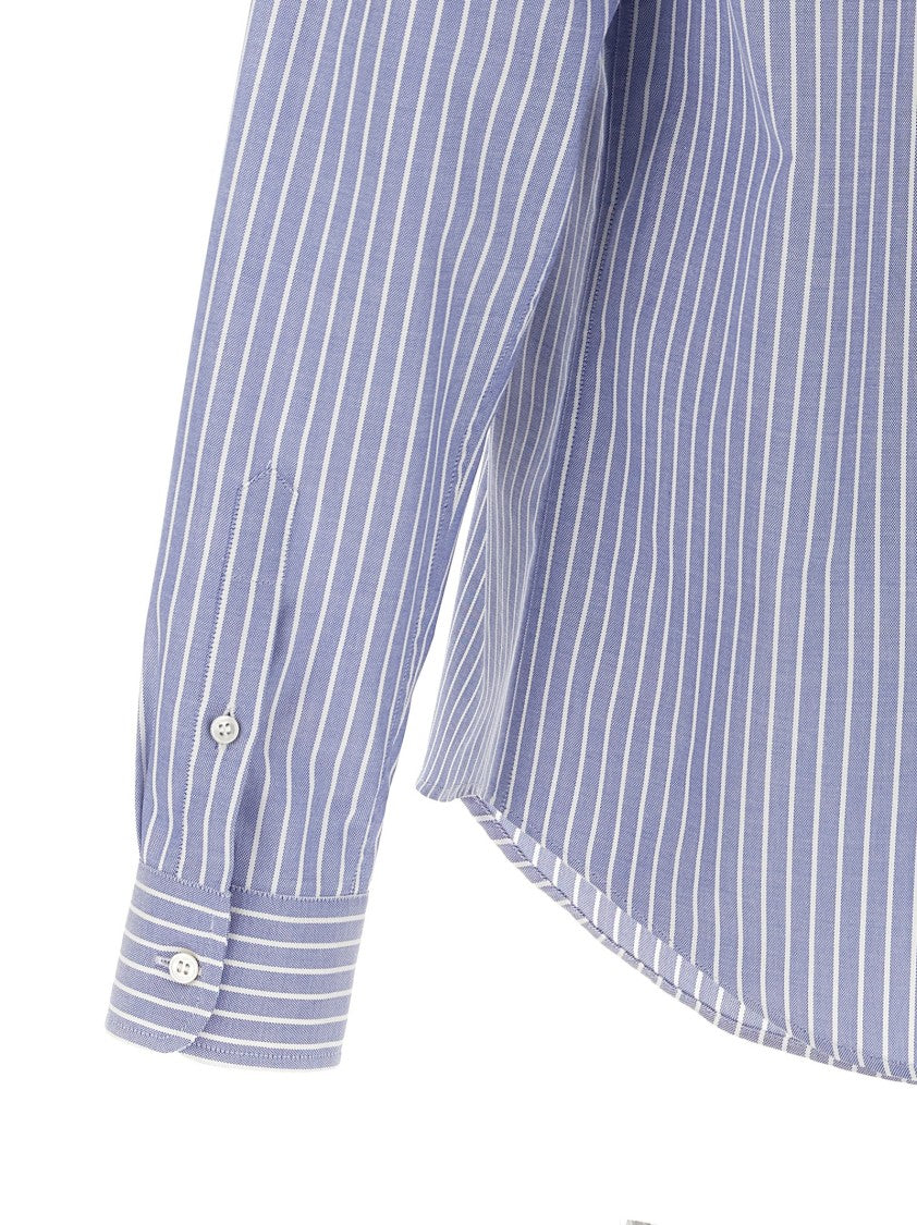 Valentino Garavani Cotton Striped Shirt With Button-Down Collar