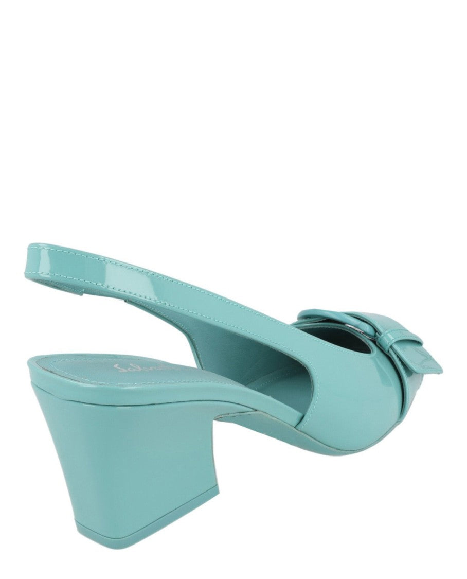 Ferragamo Briget 55 Patent Leather Slingback Pumps