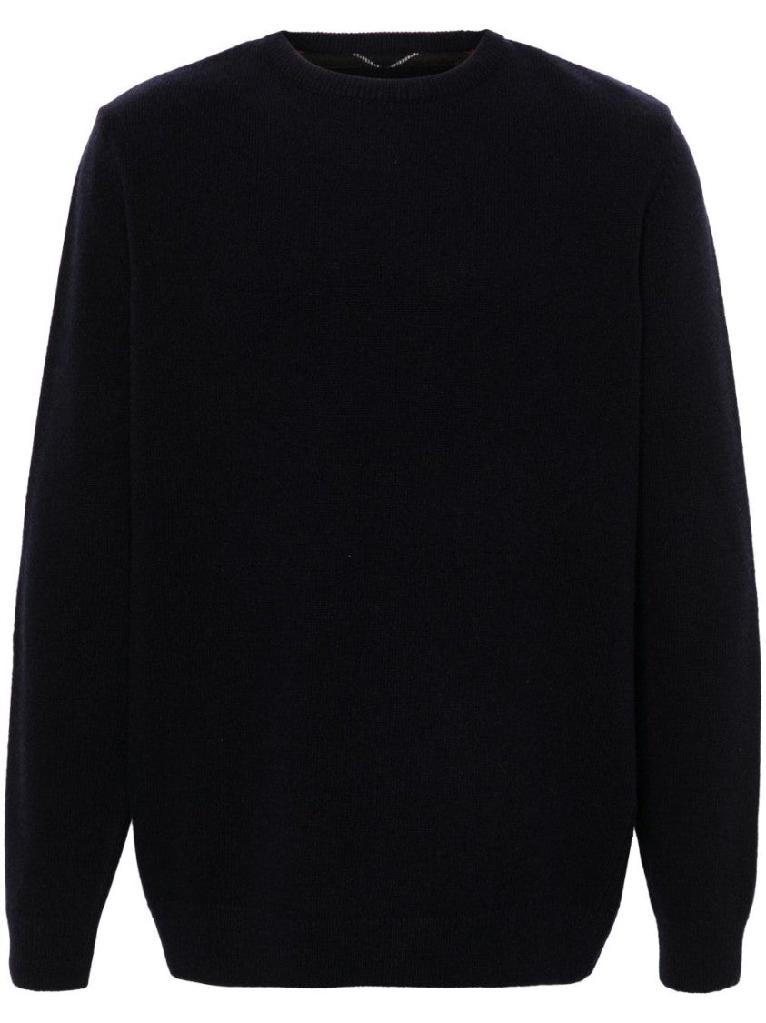 Barbour Ribbed Knit Round Neck Wool Sweater