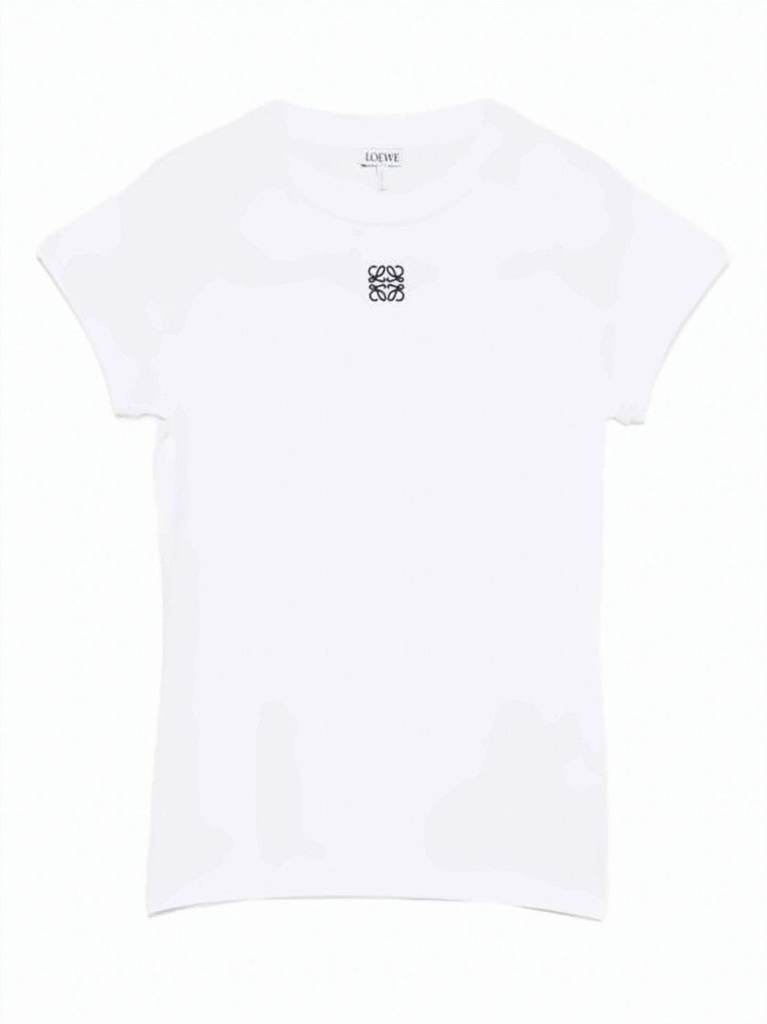 Loewe Fitted Short-Sleeve Top With Minimalist Emblem