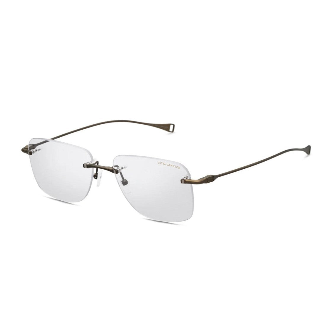 Dita Lancier Brown Lsa Dlx119 Titanium Rectangular Eyeglasses