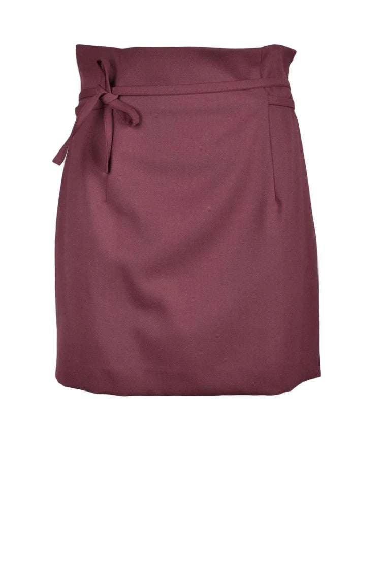 Erika Cavallini Red High-Waist Polyester Mini Skirt