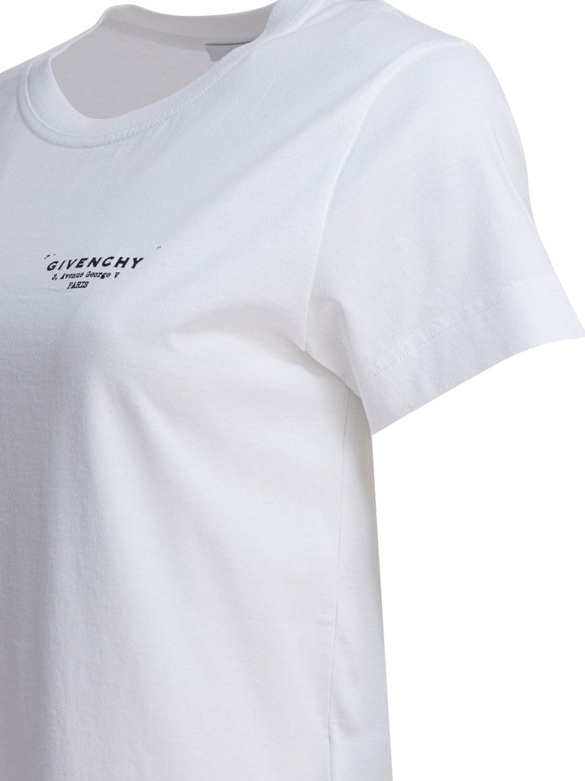 Givenchy Classic White T-Shirt With Signature Prints